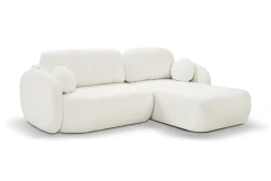 Narożnik Salby z funkcją spania prawy     biały Sicuro 60