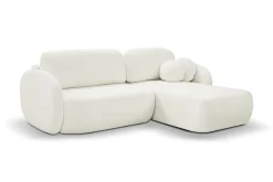 Narożnik Salby z funkcją spania prawy     biały Sicuro 60