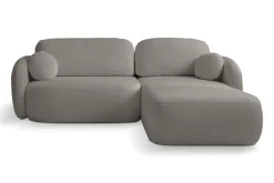 Narożnik Salby z funkcją spania prawy szary Sicuro 75