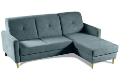 Narożnik Scandi z funkcją spania niebieska Diosa 75