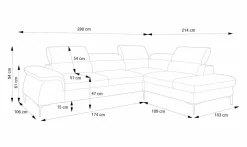 Narożnik Silvo L prawy beżowy Vogue 02