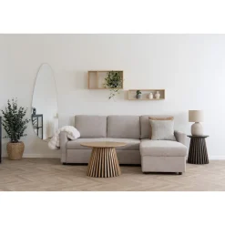 Narożnik z funkcją spania Belfast beżowy  uniwersalny