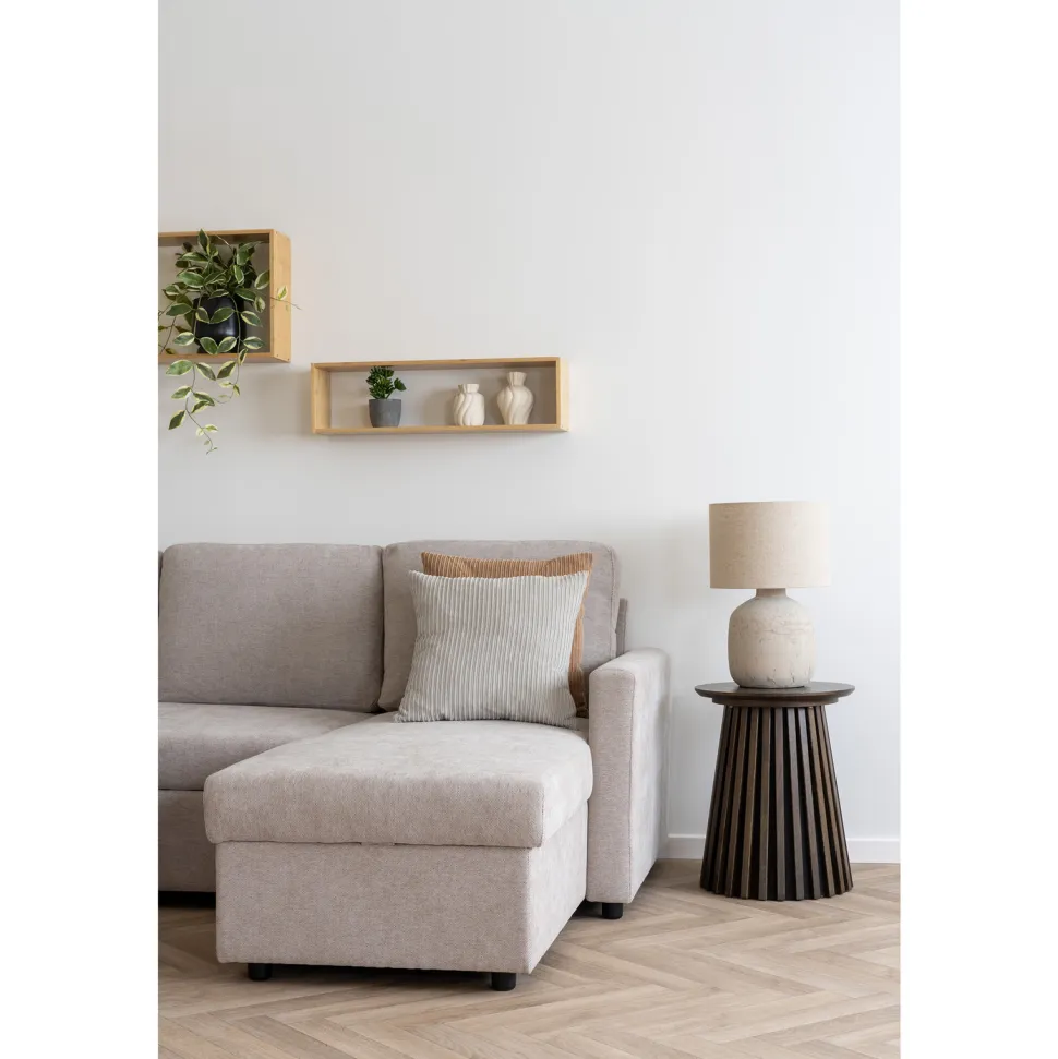 Narożnik z funkcją spania Belfast beżowy uniwersalny