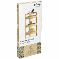 Narożny regał bambusowy zaokrąglony