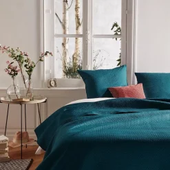 Narzuta na łóżko + 2 poszewki Dolce morska 240x260cm