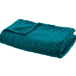 Narzuta na łóżko 3D Losange 180x230 cm niebieska