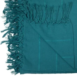 Narzuta na łóżko Vintage niebieska 230x250cm