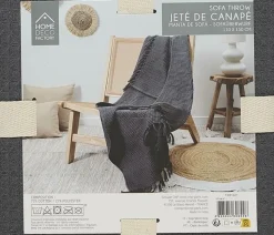 Narzuta na łóżko waflowana 120x150 cm     grafitowa