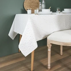 Obrus Star Dore biały/złoty 140x250cm