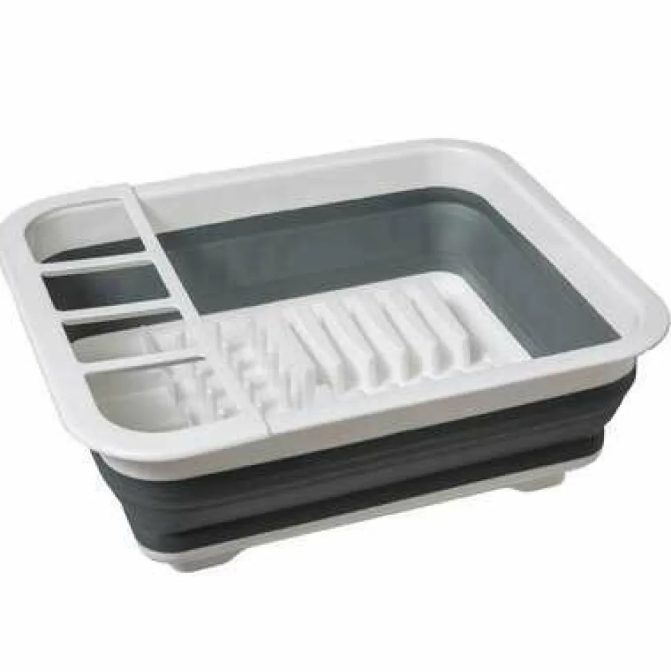 Ociekacz do naczyń składany szary/biały