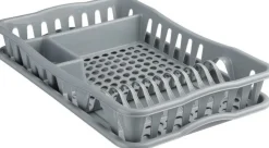 Ociekacz do naczyń szary jasny z tacą