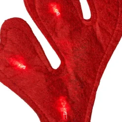 Opaska na głowę Renifer LED czerwony/zielony