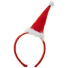 Opaska z czapką mikołaja czerwona