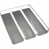 Organizer do szuflady 3 przegrody szary