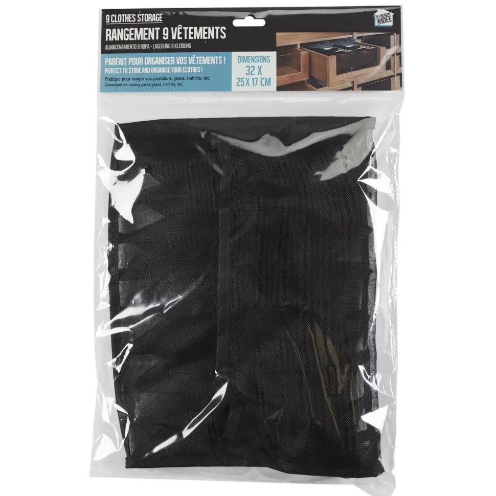 Organizer do szuflady na odzież czarny