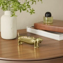 Organizer na pierścionki Dachsie złoty