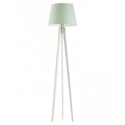 Oświetlenie podłogowe CURACAO abażur miętowy stelaż biały