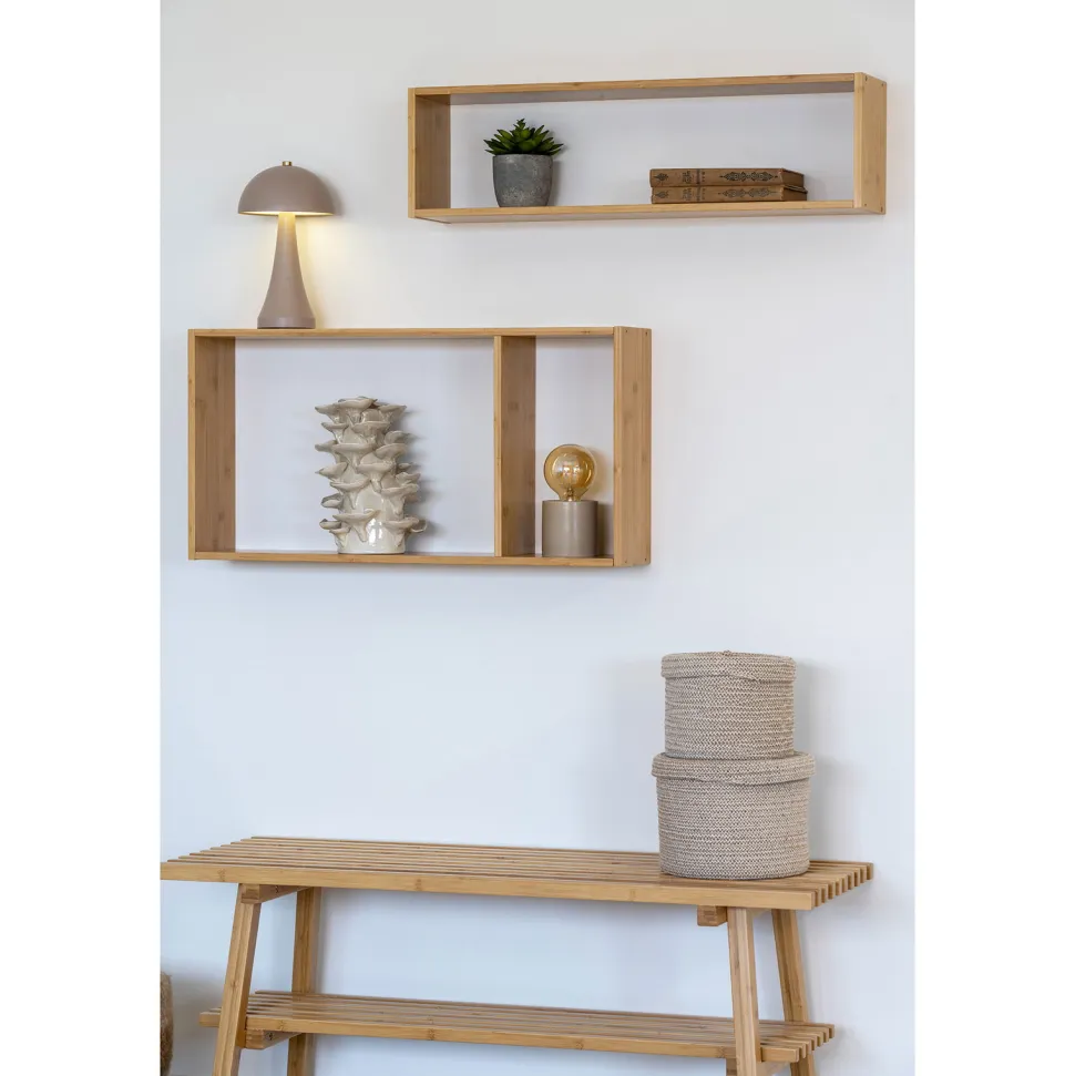 Półka ścienna Ember 70x15x19,5cm bambusowa