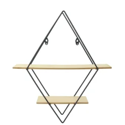 Półka kwietnik Diamond czarny/naturalny