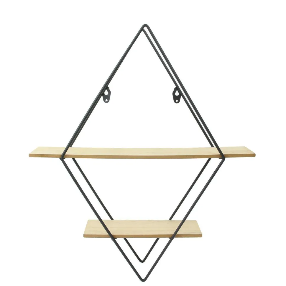 Półka kwietnik Diamond czarny/naturalny