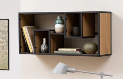 Półka naścienna Seaford III dąb/czarny