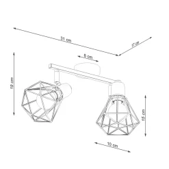 Plafon ARTEMIS 2 czarny