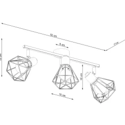 Plafon ARTEMIS 3 czarny