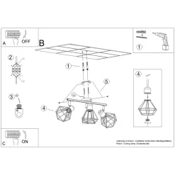 Plafon ARTEMIS 3 czarny