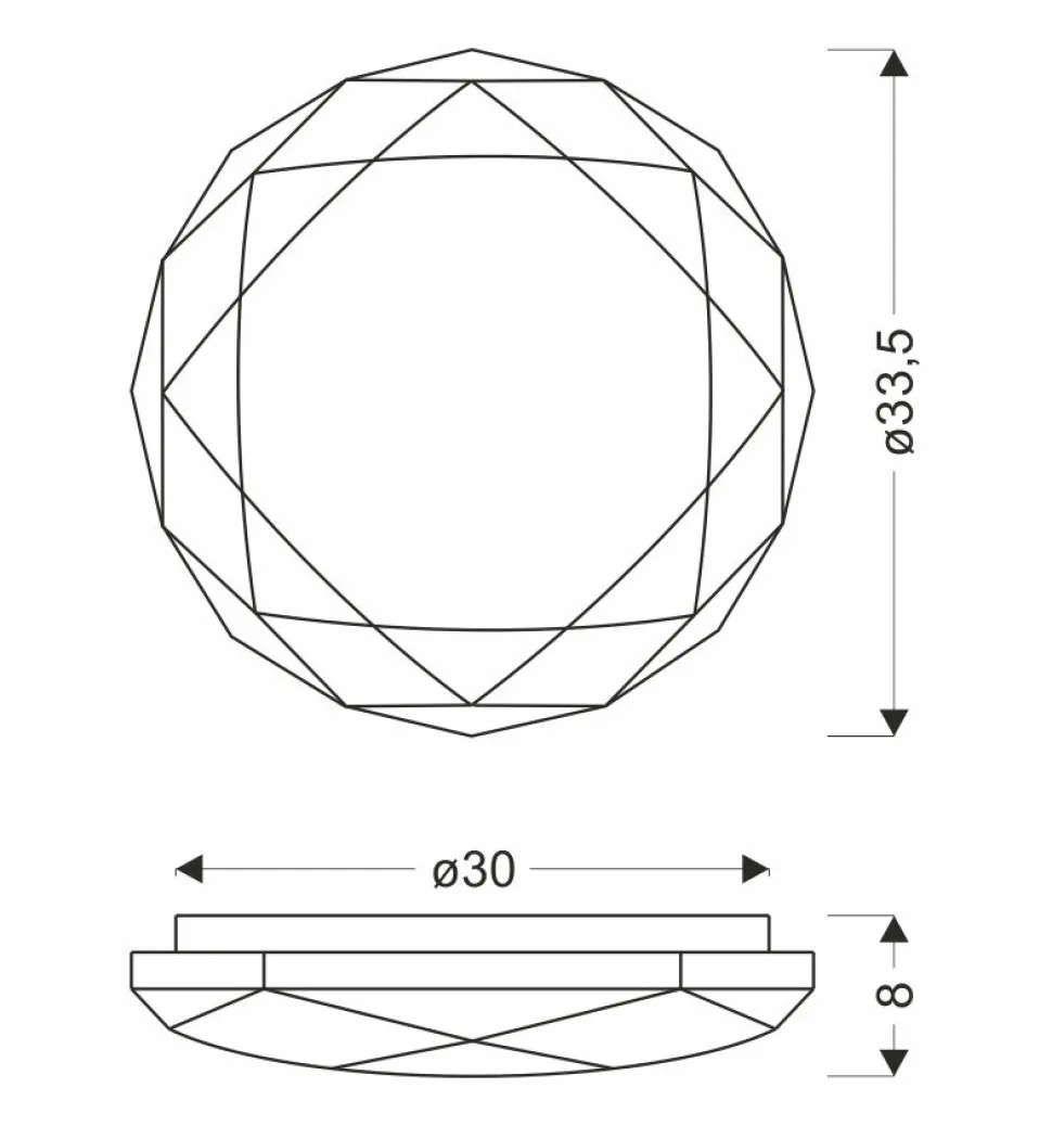 Plafon Baldo plafon 33,5cm 24W LED 4000K klosz biały
