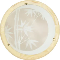 Plafon Bamboo 40 drewno standard 2x60 w E27 sosna