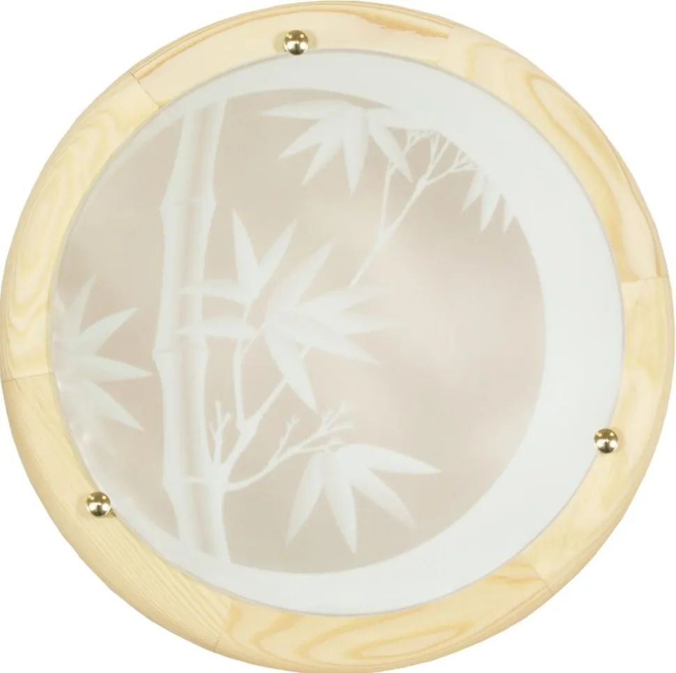 Plafon Bamboo 40 drewno standard 2x60 w E27 sosna