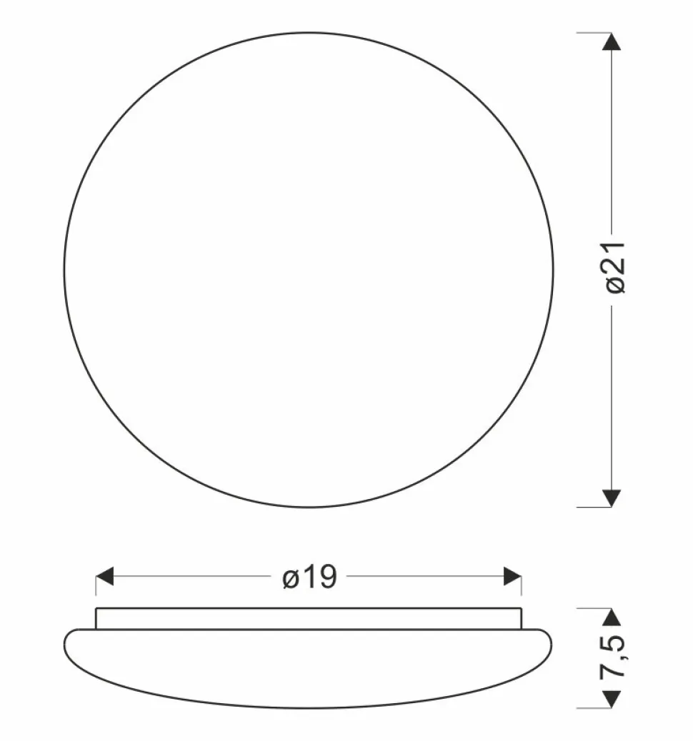 Plafon Belina plafon 21cm 12W LED 4000K klosz biały