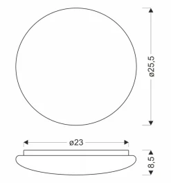 Plafon Belina plafon 25,5cm 18W LED  4000K klosz biały