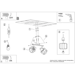 Plafon BELUCI 2 czarny