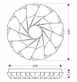 Plafon Cake 24W LED 39cm biały 4000K