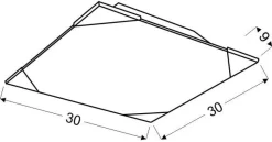 Plafon Cedra 30x30 2x60W E27