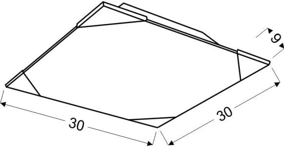 Plafon Cedra 30x30 2x60W E27
