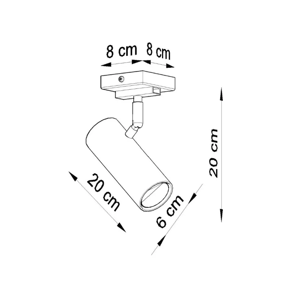 Plafon DIREZIONE 1 biały