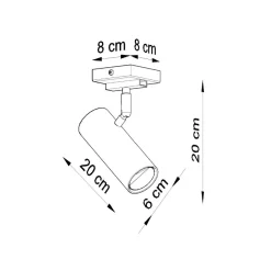 Plafon DIREZIONE 1 czarny