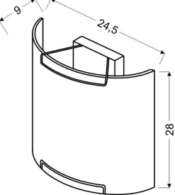 Plafon Edgar 280x245mm 1x60W E27