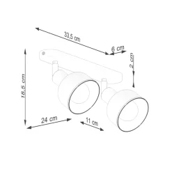 Plafon ELBA 2 biały