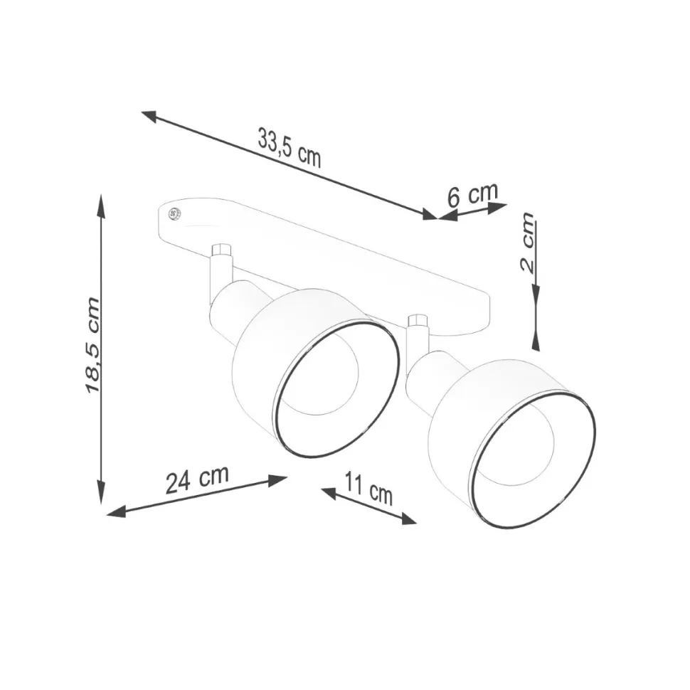 Plafon ELBA 2 biały