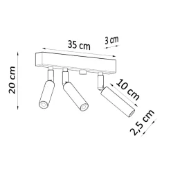 Plafon EYETECH 3 biały
