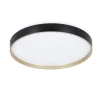 Plafon Florida czarno złoty+biały 18W LED 33 cm klosz biały