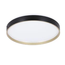 Plafon Florida czarno złoty+biały 18W LED 33 cm klosz biały