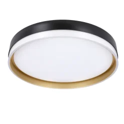 Plafon Florida plafon biało złoty+czarny 24W LED 38 cm klosz biały