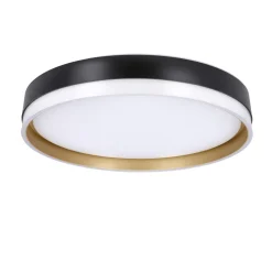 Plafon Florida plafon biało złoty+czarny 24W LED 38 cm klosz biały