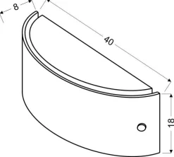 Plafon Fuzo 40x18 2x60W E27 kryształki