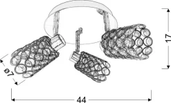 Plafon Glossy plafon 3x40W G9 chrom