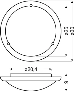 Plafon Herba 30 drewno standard 1x60  w E27 dąb
